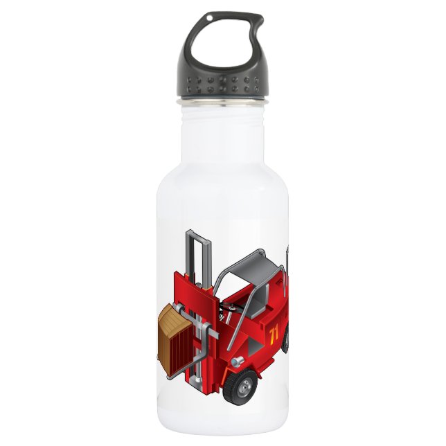 Forklift Truck 532 Ml Water Bottle (Front)