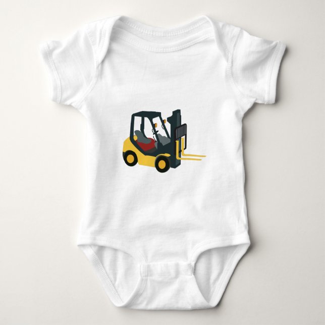 Forklift Truck Baby Bodysuit (Front)