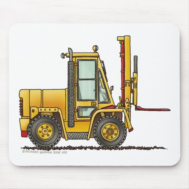 Forklift Truck Construction Mouse Pad (Front)