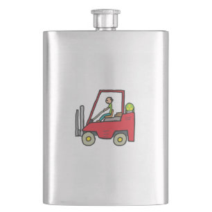 Forklift Truck Hip Flask
