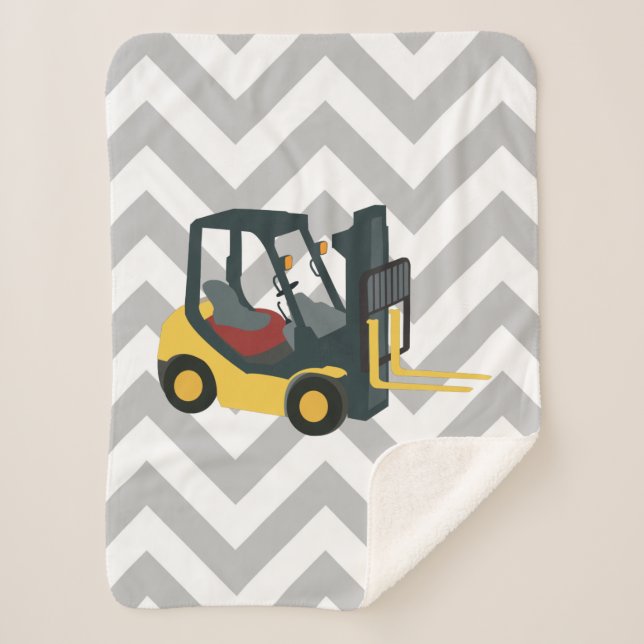 Forklift Truck Sherpa Blanket (Front)