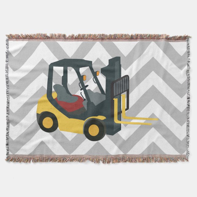 Forklift Truck Throw Blanket (Front)