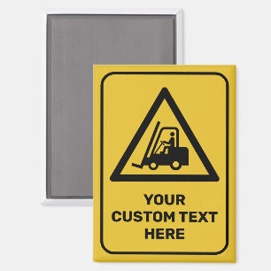 Forklift Warning Triangle Sign Magnet