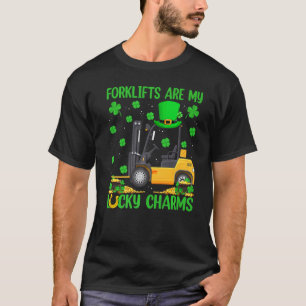 Forklifts Are My Lucky Charms Forklift St Patrick T-Shirt