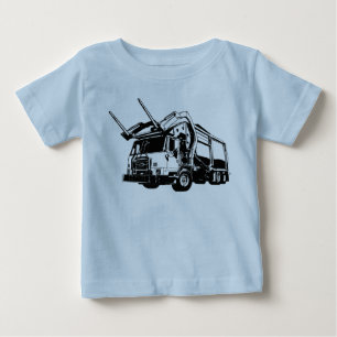 Forks Up Frontloading Garbage Trash Truck Baby T-Shirt