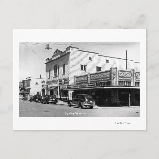 Forks, WashingtonA Street SceneForks, WA Postcard (Front)
