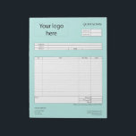 Form Business Quotation, Invoice or Sales Receipt  Notepad<br><div class="desc">Form Business Quotation,  Invoice or Sales Receipt Order Form</div>