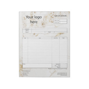 Form Business Quotation, Invoice or Sales Receipt Notepad