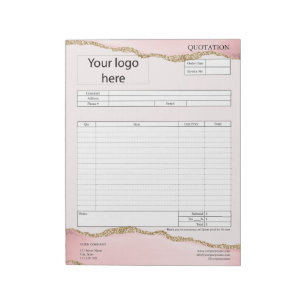 Form Business Quotation, Invoice or Sales Receipt Notepad