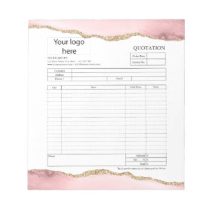 Form Business Quotation, Invoice or Sales Receipt  Notepad