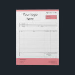 Form Business Quotation, Invoice or Sales Receipt  Notepad<br><div class="desc">Form Business Quotation,  Invoice or Sales Receipt Order Form</div>