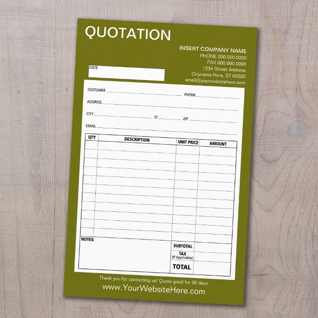 Form - Business Quotation or Invoice (Creator Uploaded)