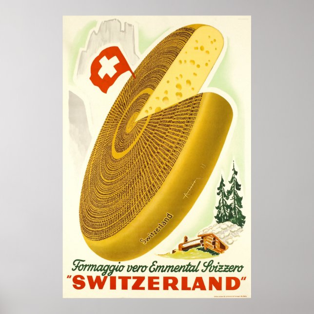Formaggio vero Emmental Svizzero,Switzerland, Poster (Front)