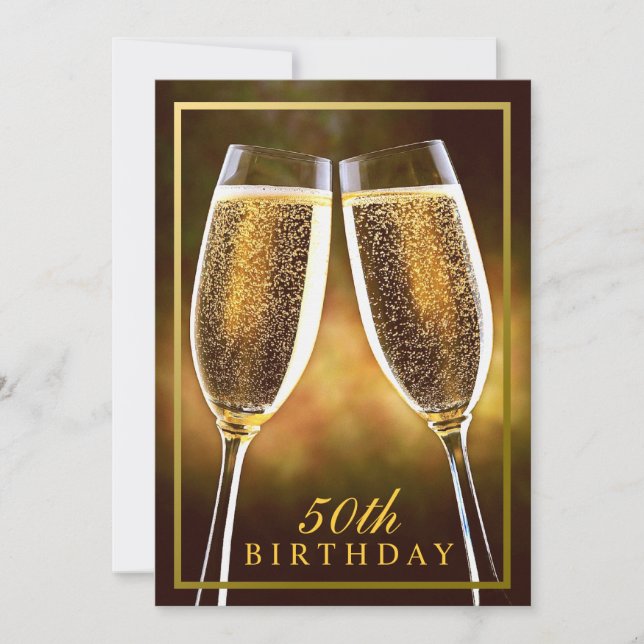 Formal 50th Birthday Invitation (Front)