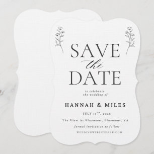 Formal and elegant save the dates date