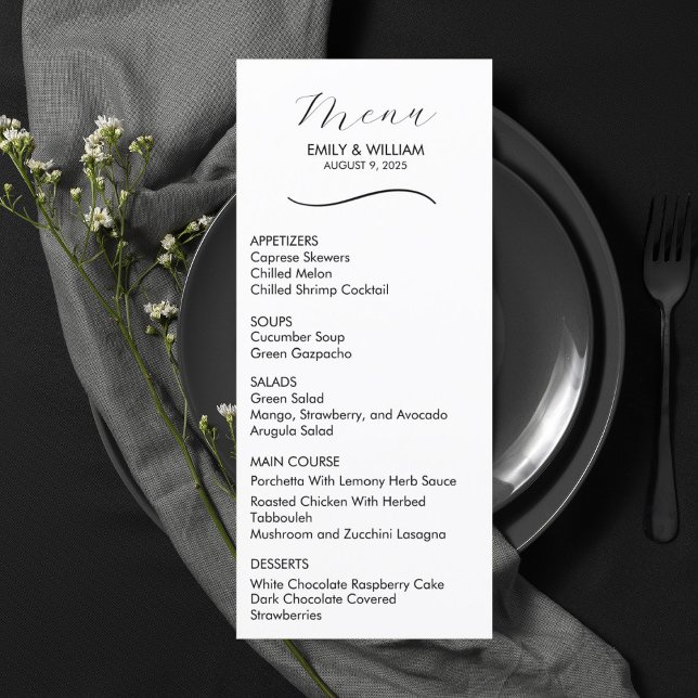Formal and Elegant Wedding Menu (Creator Uploaded)