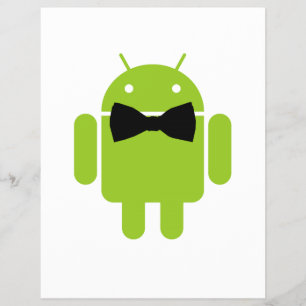 Formal Atire Green Android Robot Flyer
