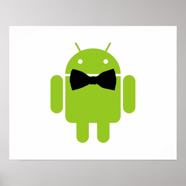 Formal Atire Green Android Robot Poster (Front)