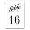 Formal Black and White Table Number Card
