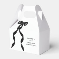 Formal Black Bow Ribbon Elegant Wedding