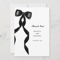 Formal Black Bow Ribbon Elegant Wedding