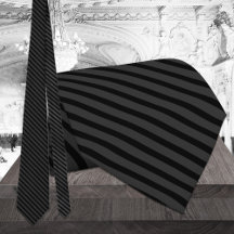 Formal Black Diagonal Tuxedo Stripe