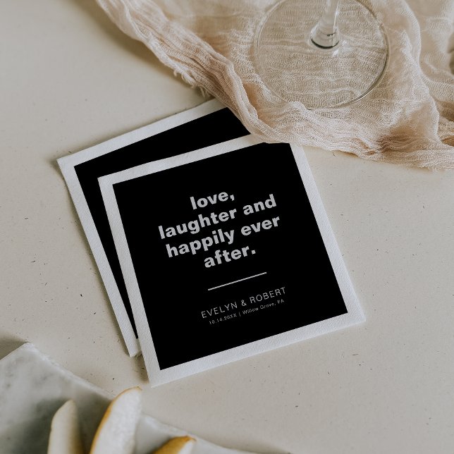 Formal Black Love Laughter and Happily Ever After  Napkin (Creator Uploaded)