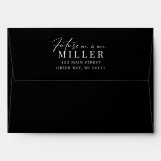 Formal Black Tie Gold Art Deco Black Envelope
