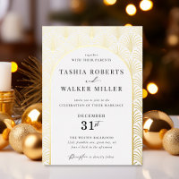 Formal Black Tie Gold Art Deco Wedding Gold