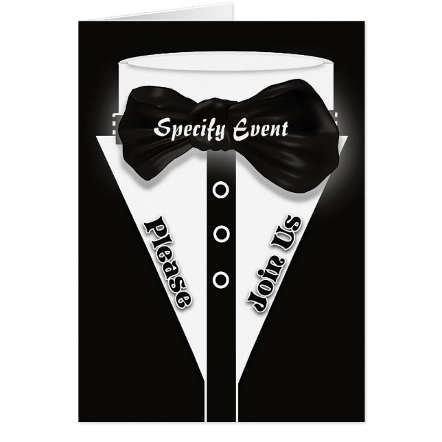 Formal black tie stylish | Personalise (Front)
