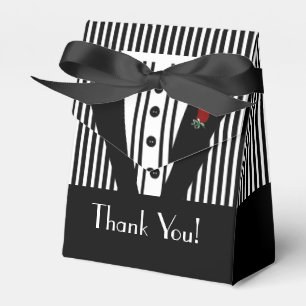 Formal Black Tuxedo Thank You Favour Box