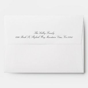 formal black white calligraphy address graduation envelope