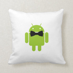 Formal Bow Tie Android Robot Icon Cushion