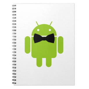Formal Bow Tie Android Robot Icon Notebook