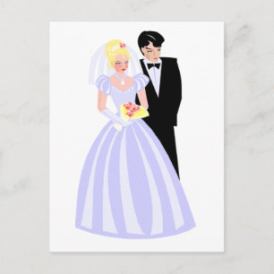 Formal Bride and Groom Postcard