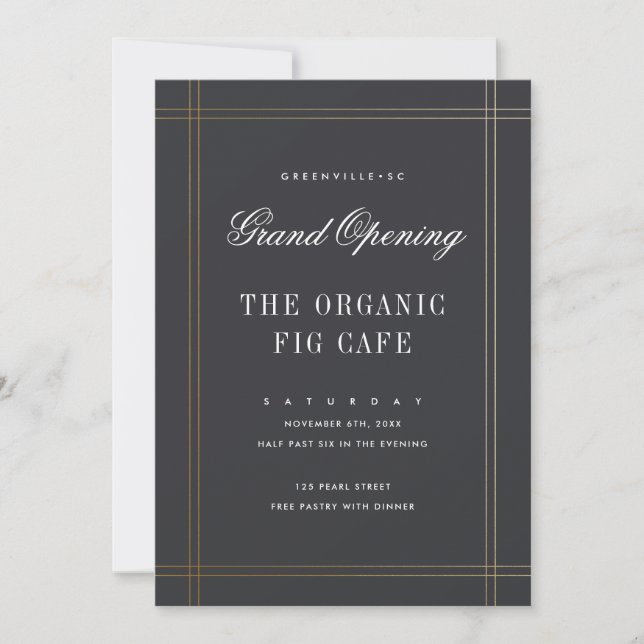 Formal Business Grand Opening Invitation (Front)