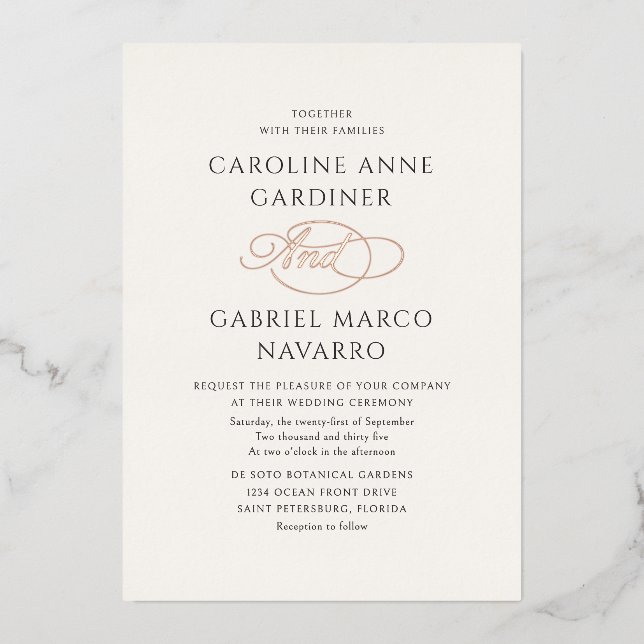 Formal Calligraphy Script Wedding (Front)