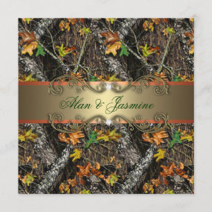 Formal Camo Wedding Invitations