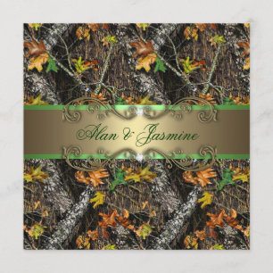 Formal Camo Wedding Invitations