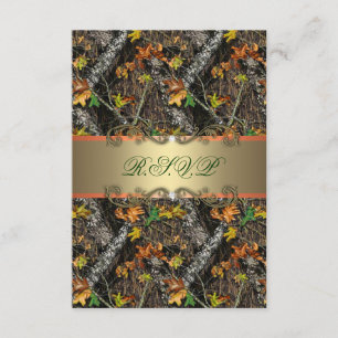 Formal Camo Wedding RSVP Cards