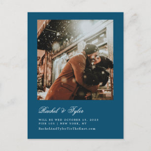 Formal Caption Engagement Save the Date Postcard