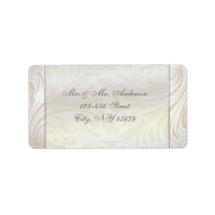 Formal champagne gold Wedding Address Labels