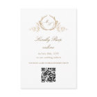 Formal Chic White and Gold Monogram QR Code RSVP