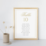 Formal Classic Black & Gold Wedding Seating Chart Table Number<br><div class="desc">Introducing our Formal Classic Black & Gold Wedding Seating Chart Table Number, a refined and elegant way to guide your guests to their tables. This design features a sleek layout with black text and luxurious gold accents, creating a sophisticated and timeless look. Perfect for formal weddings, this seating chart combines...</div>