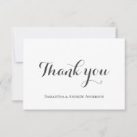 Formal Classic Elegant Grey White Script Wedding