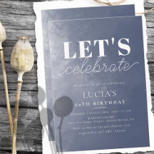 Formal Classic Navy Blue Smoke 60th Birthday