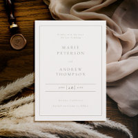 Formal Classic Typography Delicate Frame Wedding