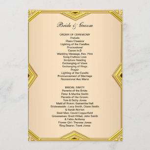 Formal Classic Wedding Program