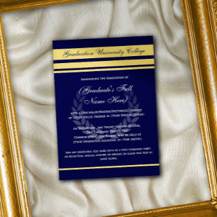 Formal College Graduation Announcements ~ Blue