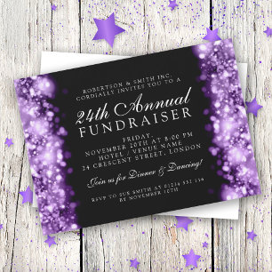Formal Corporate Party Fundraiser Gala Purple Invitation